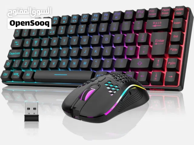 كيبورد ميكانيكي احترافي RedThunder بإضاءة LED RGB اقراء الوصف