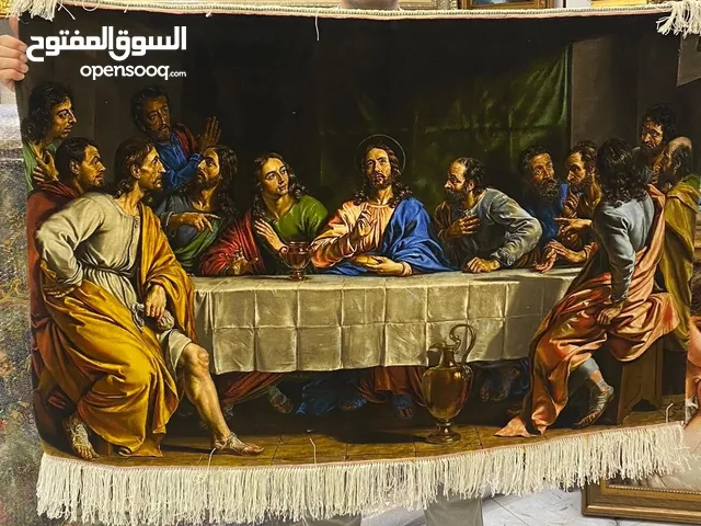 "سجادة حائط يدوية الصنع من الحرير ,"العشاء الأخير"
