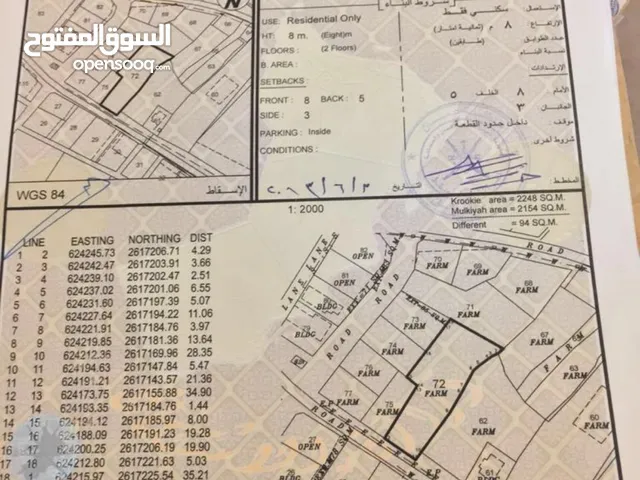 ارض للبيع سكنية قريب شاطئ السيب الحيل الشمالية