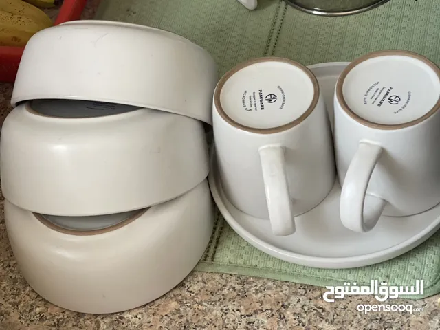 Ceramic Bowl 3 pcs, Mug 2 pcs & 1 Plate / طقم 3 زبادي سيراميك، 2 أكواب، و1 صحن