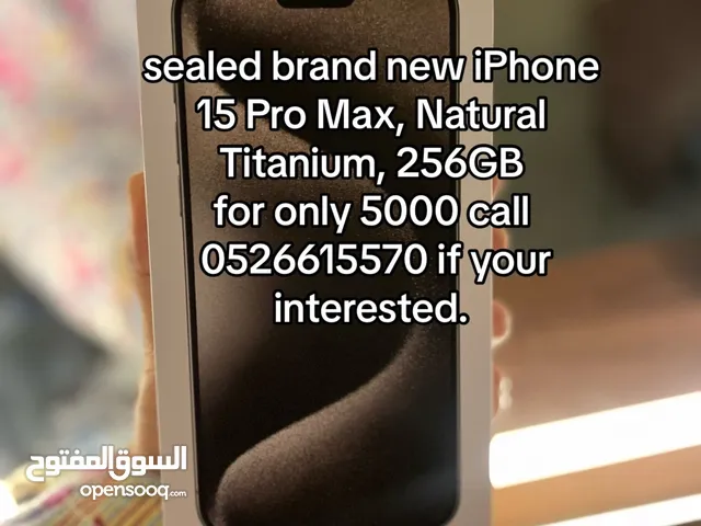 brand new sealed iPhone 15 Pro Max, Natural Titanium, 256GB for only 5000 call