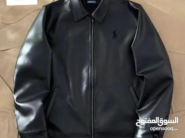 جاكيت جلد طبيعي قماش تركي