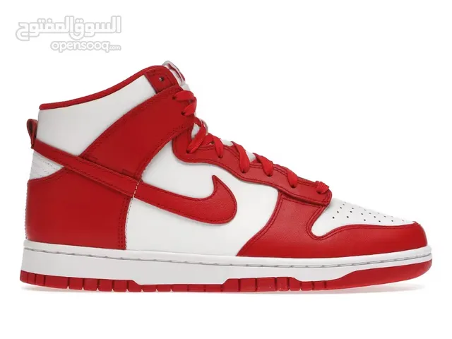 Nike dunk high red & white