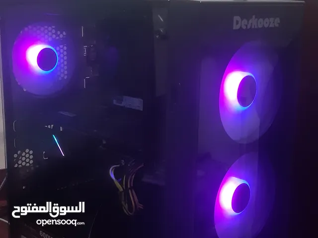 بيسي جيمنج rx 5600xt with i5 10400f B560m 16GB RAM 500W Stok cooler intel 256GB ssd كيس 4 مراوح