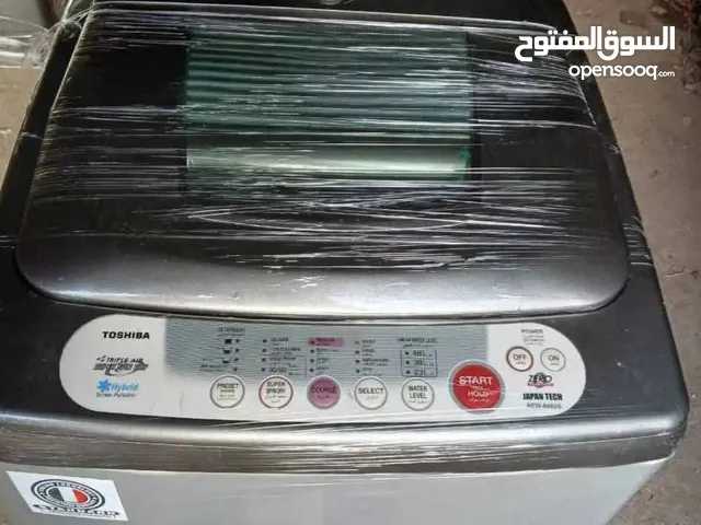 غساله توشيبا 8ك استعمال نضيف بحاله ممتازه جدا ضمان 6شهور من المعرض ومعاها كرتونه حفظ