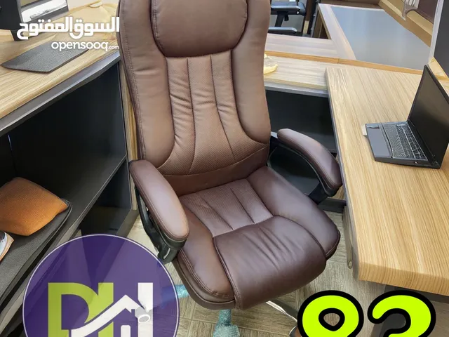 كوري مستورد اسود -بني جلد كرسي مدير