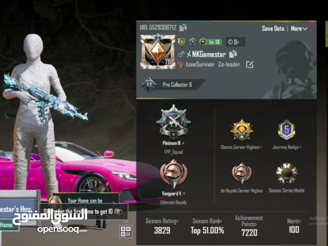 PUBG Account for Sell ID Level 78  MYTHICS 141  4 ULTIMATE items  Collector Level: 69