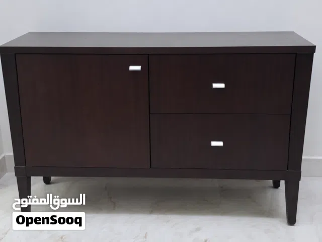 Dark Wood Sideboard / Storage Cabinet - 2 Drawers Door