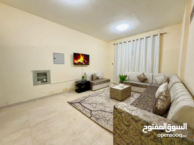 SH / شقة مفروشة للايجار الشهري في عجمان - الروضة /3/ - غرفة وصالة - حمامين + بلكونة - فرش جديد