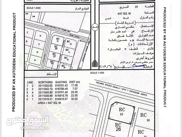 أرض سكني تجاري مطابق محطة بترول لزق