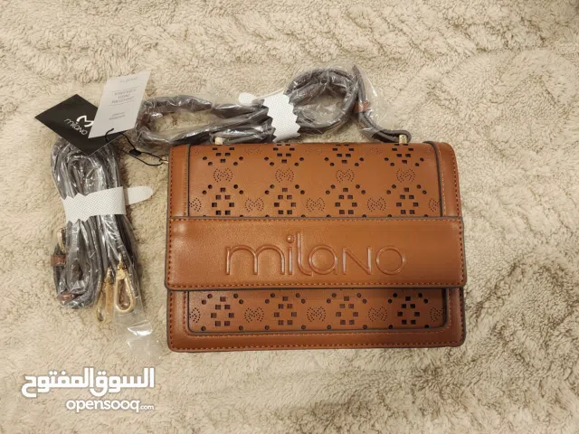 Milano Crossbody Bag with carved design Brown purse