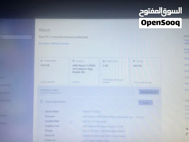 لاب توب hb للبيع مواصفات عاليه