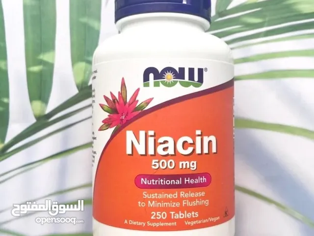 Niacin ( vitamine b3 )   تحتوي العلبة 250 قرص   تكفي لمدة ثمانية أشهر