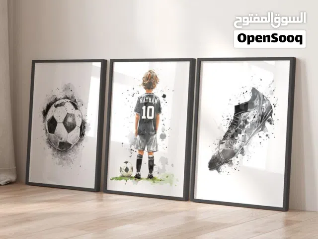 لوحات  فنية + رياضية جميع لوحات متوفرة صنع يدوي