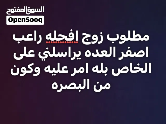مطلوب زوج فحله راعب اصفر العده يراسلني عالخاص