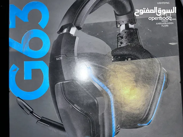 سماعة لوجيتيك جي635 logitech g635 جديده بحالة المصنع لم يتم استخدامها اصلية 100%و توجد جميع مرفقاتها
