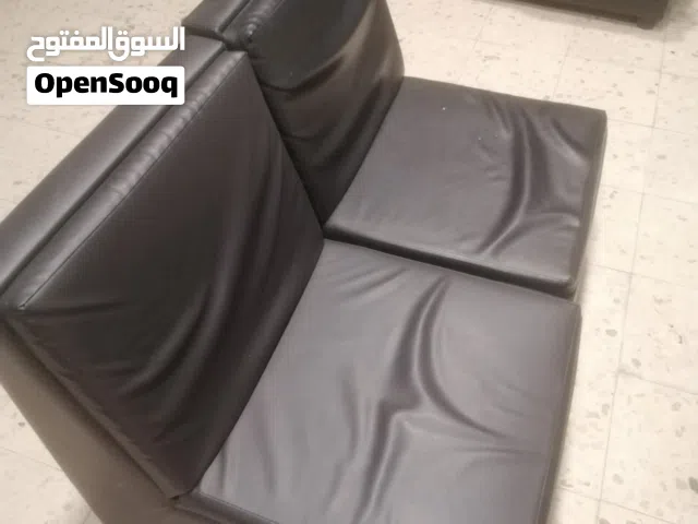 كنب جلد فردي أسود (مكتبي / منزلي)،