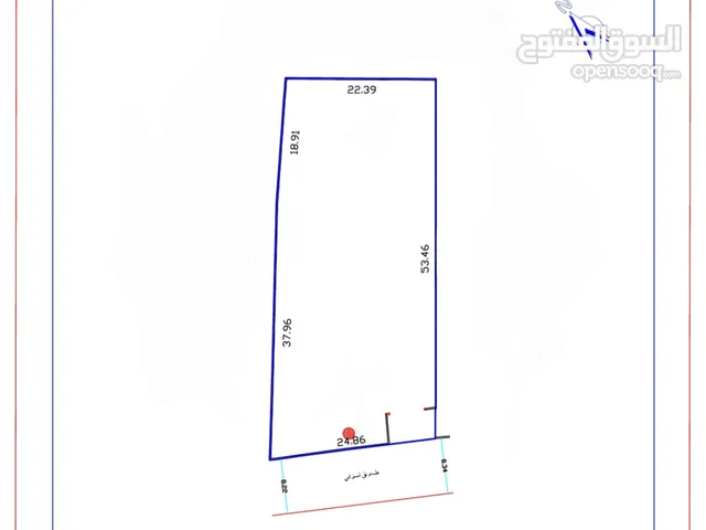 عقار أرض إمسيجة للبيع- مصراتة - كرزاز - خلف مدرسة صلاح الدين - أرض 1312م2 - واجهة 24.86م