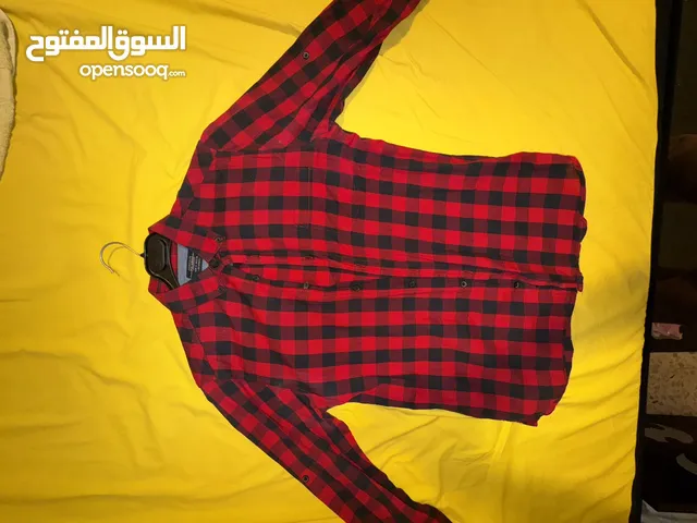 قميص صيفي بول اند بير نقش مربع اسود واحمر
