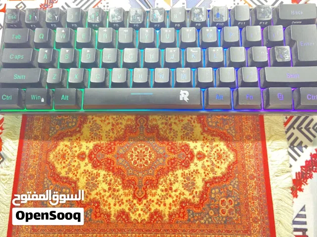 كيبورد وشريط وماوس قيمنق البيع مستعجل الأسعار بالوصف