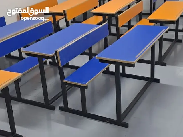 مقاعد مدرسيه مزدوجة مع مفرد حديد ثقيل وخشب ماليزي جميع الأوان