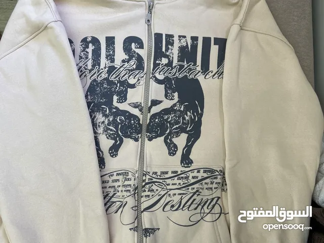 Zip up hoodie local brand (fools) هودي بستوسته بيج
