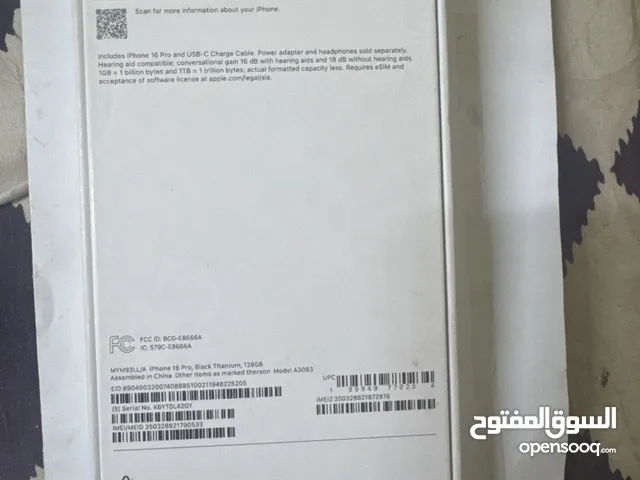 Apple iPhone 16 Pro 128 GB in Zarqa