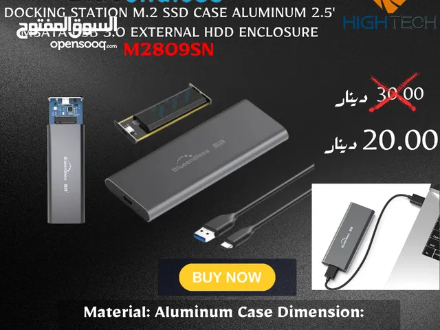 Blueendless M2809SN M.2 SSD Enclosure NVMe Sata Dual USB 3.0-