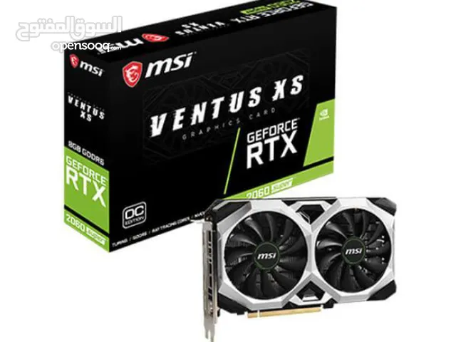 كارت 2060super msi مستعمل نظيف كارتون موجود ما مفتوح حرارة نظامية