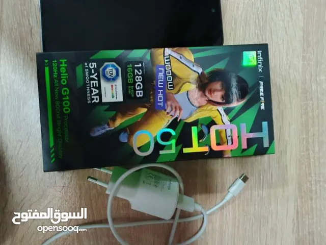 Infinix hot 50 مستعمل شهرين شبه جديد
