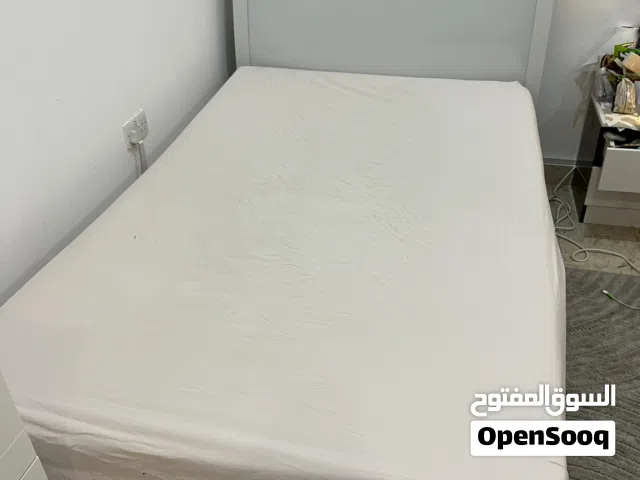 Pan home bed 120x200 with mattress and night table very good condition and clean سرير من بان و مرتبة