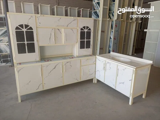 كاونتر ألمنيوم قياس مترين ارضي وملحق مع سنگ قياس متر وعشرين مرمر