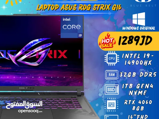 Asus ROG Strix - G16 G614J I9-14900HX 32GB RAM DDR5 WITH  RTX4060 8GB