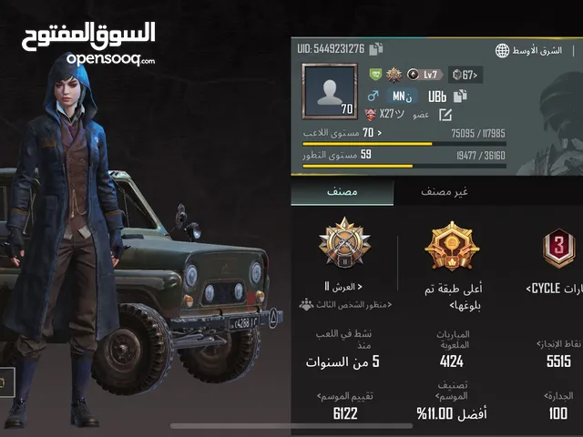 Pubg Accounts and Characters for Sale in Najran