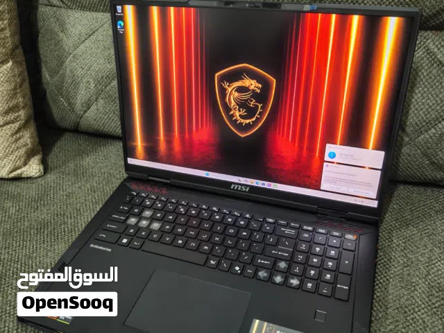MSI Raider A18 HX A9w جديد بسعر مغري كرت RTX5080  AMD Ryzen 9 9955HX3D PROCESSOR!!