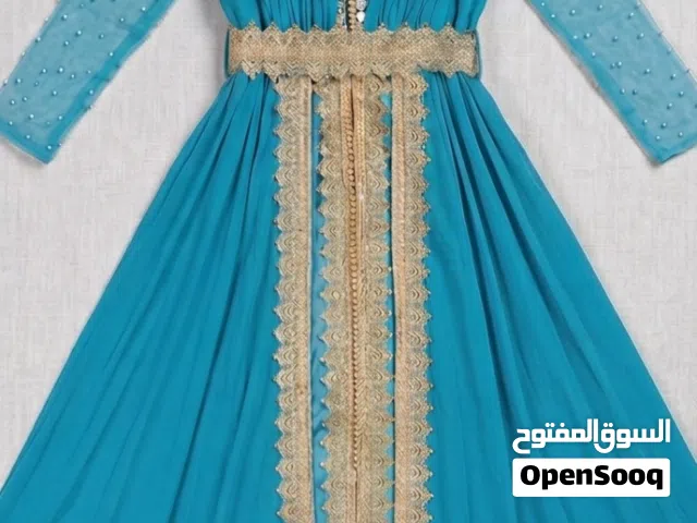 قفطان راقي (تيركواز) - ملبوس مرة واحدة فقط