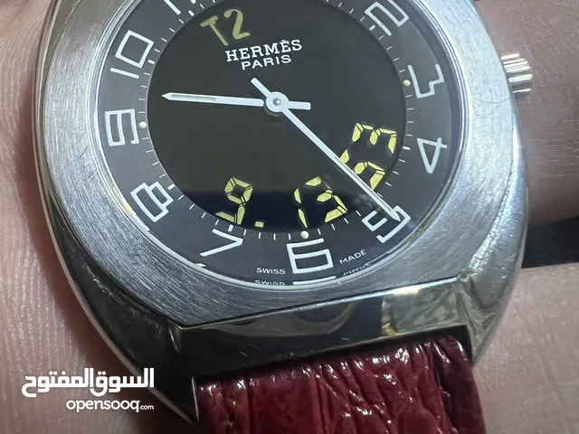 لاصحاب الذوق الرفيع ساعة سويسرية اصلية 100%ماركة هيرميس HERMES استخدام بسيط جدا بسعر ممتاز