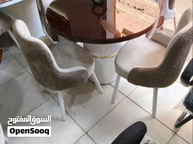 سفرة مودرن 4كراسي خشب زان احمر