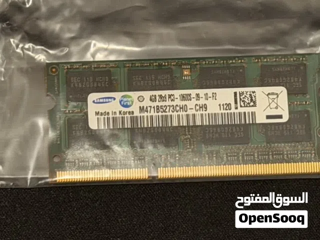 للبيع رامات لابتوب DDR3 أصلية Samsung + Hynix