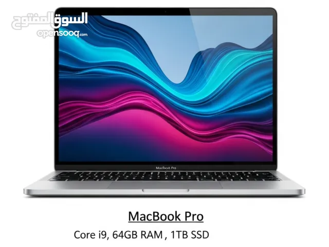Macbook Pro I9, 64GB Ram, 1TB, 4GB Dedicated Graphics