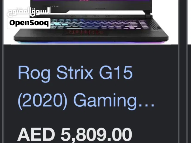 ASUS ROG Strix G15. + free screen and charger + free same day delivery in all of uae