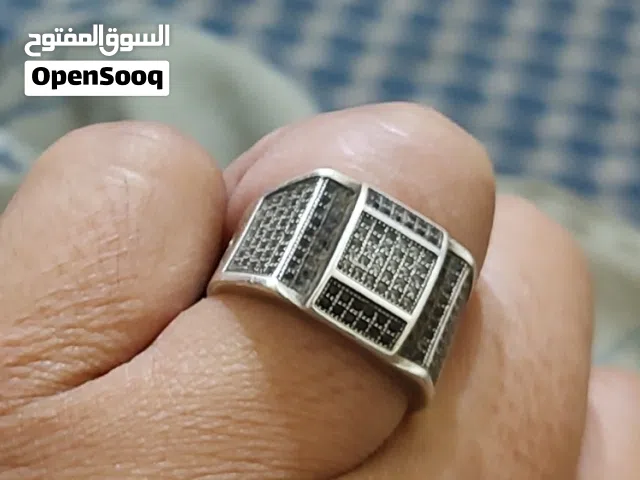 خاتم من الفضة الاسترلينية مرصع باحجار الزيركون والموزانيت