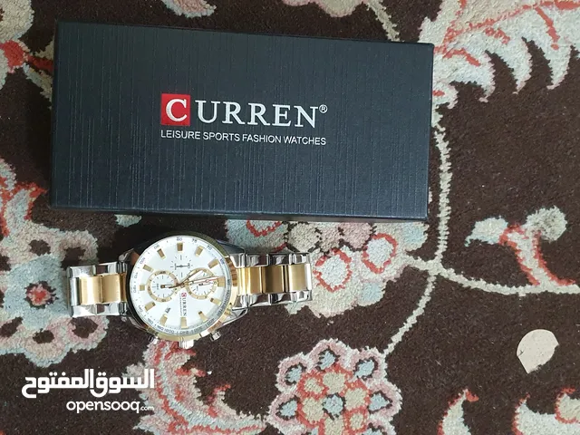 ساعة Curren ممتازة جديدة مع بطاريات جديدة و عقارب ممتازة يابانية مع ثلاث تكات و ثلاث دوائر داخل