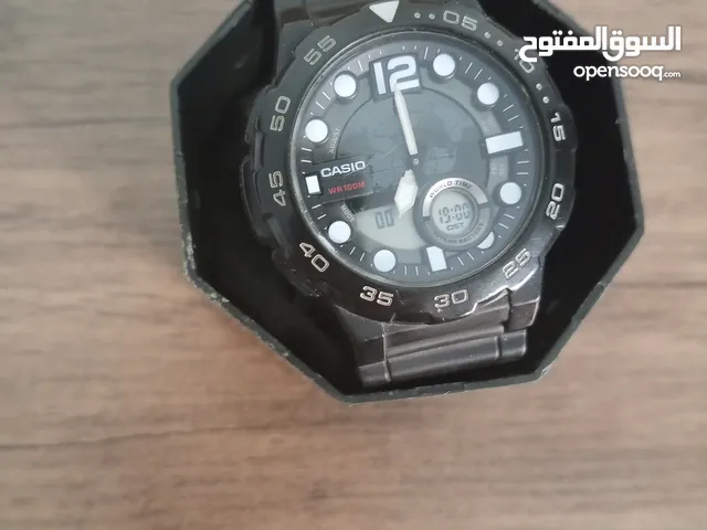ساعة Casio world time أصلية للبيع بسعر مغري جدا علبتها موجودة جديدة غير مستعملة الا عشر ايام