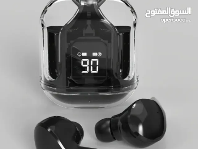 1 زوج من سماعات الأذن اللاسلكية مع شاشة رقمية LED - بطارية ليثيوم قابلة لإعادة الشحن، تصميم داخل الأ