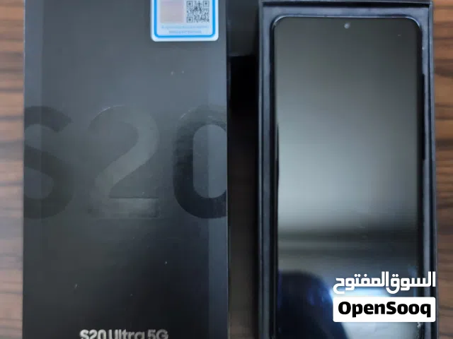 galaxy s20 ultra 5gكلكسي اس عشرين 20 الترا فايف جي لون اسود دبل شريحه شرق اوسط علبة مطابق 128