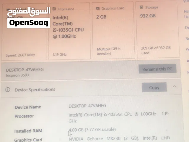 Windows Dell for sale  in Irbid