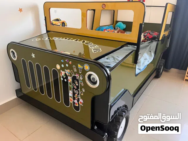 Kids Jeep Commander Car Bed +mattress– Unique Army Green Design – Excellent Condition