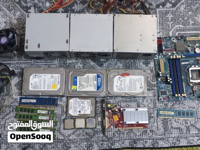 قطع كمبيوتر PC متنوعة وممتازة للبيع (مذربورد، رامات، هاردات، باورات، معالجات)