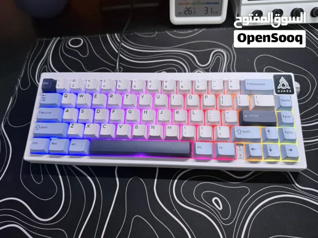 كيبورد اجاز ak650 جديد ميكانيكي RGB واير
